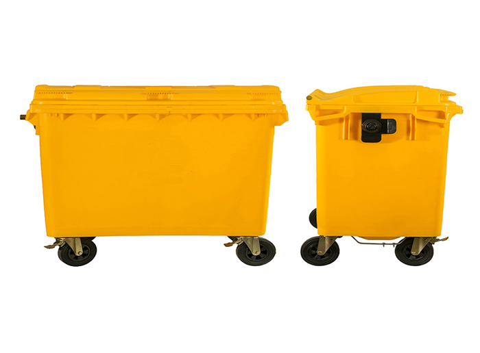 What is the principle of bright plastic dustbin