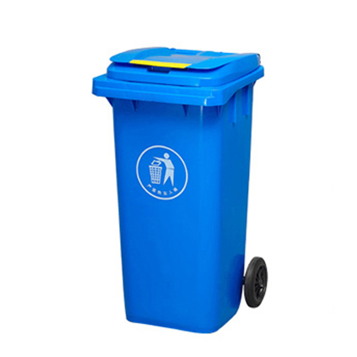 HDPE Mobile Waste Plastic Trash Can