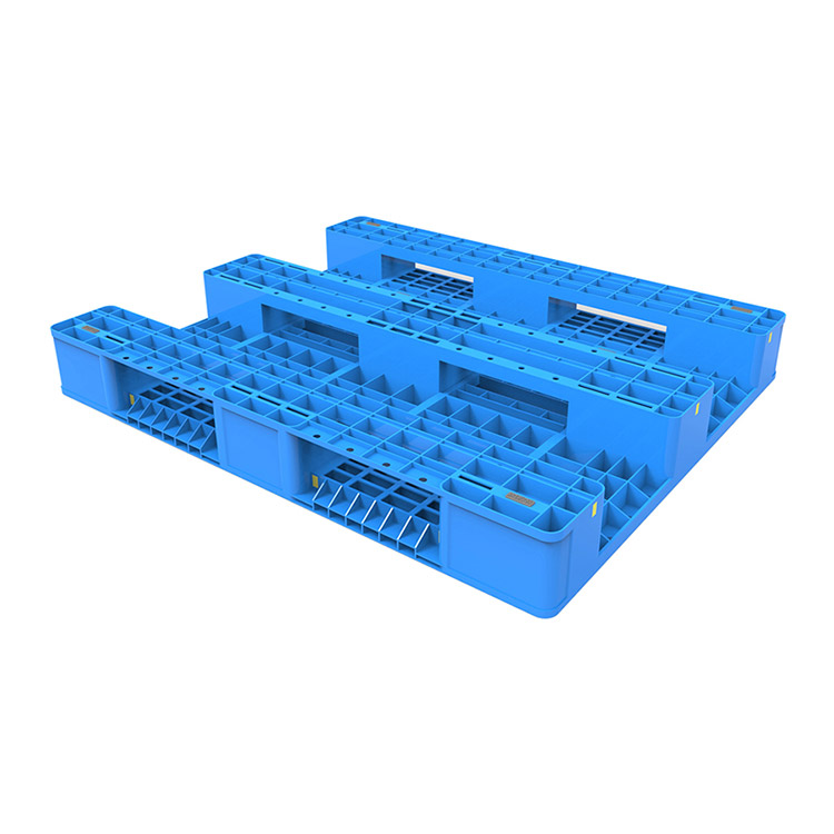 Three-runner Blue Plastic Pallet