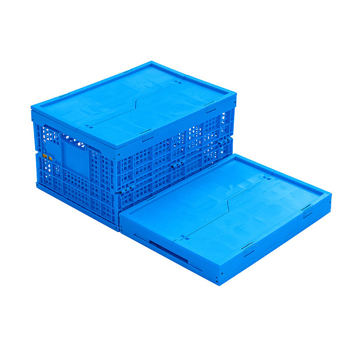 Basket Crate Box Stack Foldable Portable with Lid
