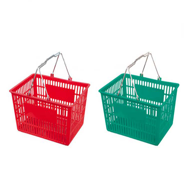 Metal Handle Shopping Basket