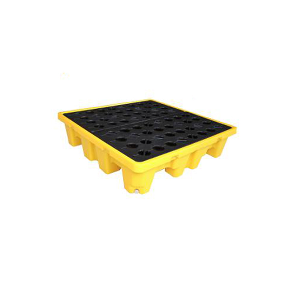 Yellow Detachable Plastic Spill Containment Pallet