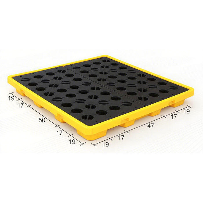 4 Drum Spill Containment Pallet with Drain