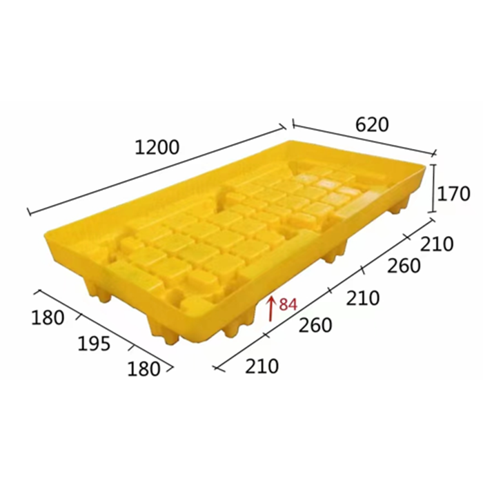 2 Drum Spill Containment Pallet with Drain