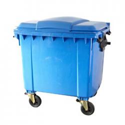 1100L HDPE Plastic Dustbin with Wheels Outdoor