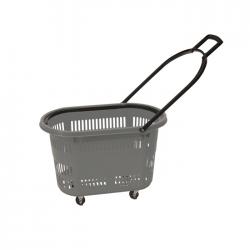 Hot Sale Plastic Rolling Shopping Baskets with Handles