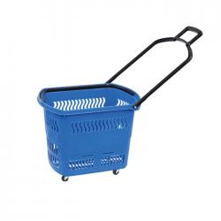 Hot Sale Plastic Rolling Shopping Baskets with Handles