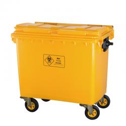 Hospital Four Wheels Medical Waste Container 660 Liter