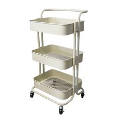 Rolling Metal Storage Trolley Mobile With Caster Wheels