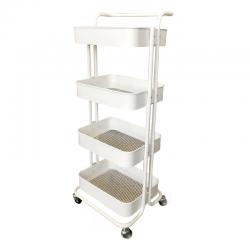 Mobile Trolley With Wheels Expandable Multi-function Rotating Storage Rack