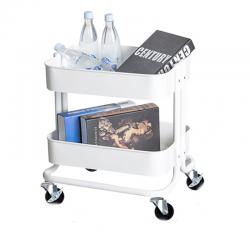 Mobile Trolley With Wheels Expandable Multi-function Rotating Storage Rack