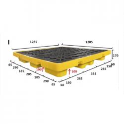 4 Drum Spill Containment Pallet with Drain
