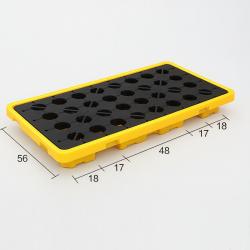 2 Drum Spill Containment Pallet with Drain